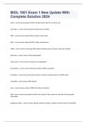 BIOL 1001 Exam 1 New Update With Complete Solution 2024