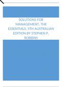 Solutions For Management, The Essentials, 5th Australian Edition by Stephen P. Robbins.docx