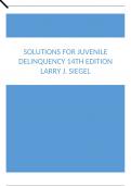 Solutions For Juvenile Delinquency 14th Edition Larry J. Siegel.docx