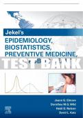 Test Bank For Jekel's Epidemiology, Biostatistics, Preventive Medicine, And Public Health, 5th - 2020 All Chapters - 9780323642019