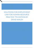 Solutions For Employment Law for Human Resource Practice 7th Edition by David Walsh.docx