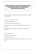 CCMA NATIONAL STUDY GUIDE FOR ACTUAL EXAM 2024 CORRECTLY ANSWERED QUESTIONS GRADED A