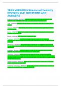 TEAS VERSION 6 Science wChemistry REVISION 264+ QUESTIONS AND ANSWERS