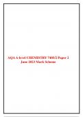 AQA A-level CHEMISTRY 7405/2 Paper 2 June 2023  Mark Scheme