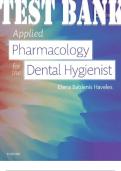 Applied Pharmacology for the Dental Hygienist 8th Edition Test Bank