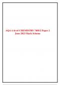  AQA A-level CHEMISTRY 7405/3 Paper 3 June 2023 Mark Scheme