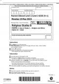 Pearson Edexcel Level 1/Level 2 GCSE (9–1) Religious Studies B PAPER 1: Area of Study 1 – Religion and Ethics Option 1C – Islam QP 2023