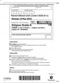 Pearson Edexcel Level 1/Level 2 GCSE (9–1) Religious Studies B PAPER 1: Area of Study 1 – Religion and Ethics Option 1D – Buddhism QP 2023