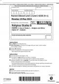 Pearson Edexcel Level 1/Level 2 GCSE (9–1) Religious Studies B PAPER 1: Area of Study 1 – Religion and Ethics Option 1F – Judaism QP 2023