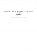 Med C- ATI TEAS 7- TEST BANK (300 Question ANDAnswers) Latest 2023Answers)