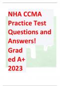 NHA CCMA Practice Test Questions and Answers! Grad ed A+ 2023 Which of the following cell structures is the source of energy for a cell? - ANSWER mitochondria paymen