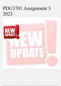 PDU3701 Assignment 3 questions and answers with rationales already graded A&period; Latest update &lpar;2024&rpar;