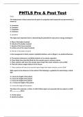 PHTLS Pre & Post Test A&plus; Graded