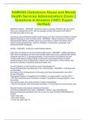 SAMHSA (Substance Abuse and Mental Health Services Administration) Exam || Questions & Answers (100% Expert Verified)