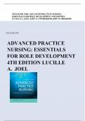 TEST BANK FOR: ADVANCED PRACTICE NURSING: ESSENTIALS FOR ROLE DEVELOPMENT 4TH EDITION LUCILLE A. JOEL :ISBN 13 -978-0803660441;ISBN 10- 0803660448