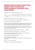 NetSuite SuiteFoundations Exam Prep &vert; Subject Areas Covered by the SuiteFoundations Certification Test &vert; Latest 2024&sol;25