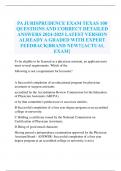 PA JURISPRUDENCE EXAM TEXAS 100 QUESTIONS AND CORRECT DETAILED ANSWERS 2024-2025 LATEST VERSION ALREADY A GRADED WITH EXPERT FEEDBACK&vert;BRAND NEW&excl;&excl;&lbrace;ACTUAL EXAM&rcub;