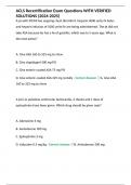 ACLS Recertification Exam Questions WITH VERIFIED SOLUTIONS &lpar;2024-2025&rpar;