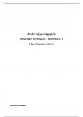 SAMENVATTING - MEER DAN ONDERWIJS H3