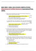 HESI MED- SURG 2024 EXAM COMPILATIONS (Questions & Verified Answers) Guaranteed Pass  100%