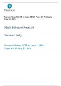 Pearson Edexcel GCSE In Urdu (1UR0) Paper 4H Writing in  Urdu MS 2023