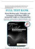 TEST BANK FOR DENTAL RADIOGRAPHY: PRINCIPLES AND TECHNIQUES 6TH EDITION BY JOEN IANNUCCI & LAURA JANSEN HOWERTON 