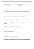 AWHONN Intermediate FHM questions & answers rated A+