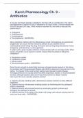 TESTBANK FOR Karch Pharmacology ChAPTER 9 - Antibiotics 2024 QUESTIONS AND ANSWERS 100% VERIFIED