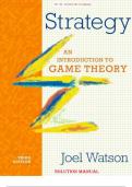 Solution Manual Strategy An Introduction to Game Theory 3rd Edition by Joel Watson(latest solution 2024)