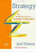 Solution Manual Strategy An Introduction to Game Theory 3rd Edition by Joel Watson&lpar;latest solution 2024&rpar;