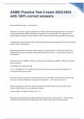 AAMC Practice Test 2 exam 2023&sol;2024 with 100&percnt; correct answers