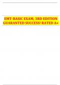 EMT-BASIC EXAM, 3RD EDITION GUARANTED SUCCESS! RATED A+