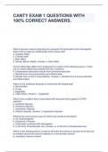 CANTY EXAM 1 QUESTIONS WITH 100&percnt; CORRECT ANSWERS&period;