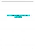 PALS Final Exam&semi; 50 Questions & Answers&semi;Latest Solution&sol; 100&percnt;Verified