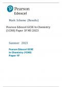 Pearson Edexcel GCSE In Chemistry  (1CH0) Paper 1F MS 2023
