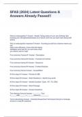 SFAS &lpar;2024&rpar; Latest Questions & Answers Already Passed&excl;&excl;&period;