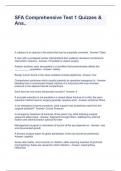 SFA Comprehensive Test 1 Quizzes & Ans&period;