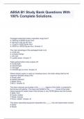 ABSA B1 Study Bank Questions With 100&percnt; Complete Solutions&period;
