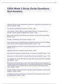 CSFA Week 3 Study Guide Questions And Answers&period;