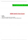  NRNP 6645 FINAL EXAM 2024 UPDATED VERIFIED QUESTIONS AND ANSWERS GUARANTEED PASS
