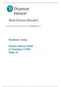 Pearson Edexcel GCSE In Chemistry (1CH0) Paper 1F Mark Scheme 2023