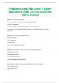 Radiant Logic FID Level 1 Exam Questions with Correct Answers  100&percnt; Solved 