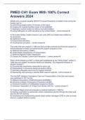 PMED CH1 Exam With 100&percnt; Correct Answers 2024