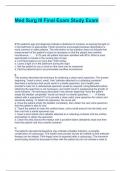 MED SURG 3 480 ATI Adv&period; Med-surg FINAL EXAM Complete test