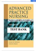 ADVANCED PRACTICE NURSING; ESSENTIAL KNOWLEDGE FOR THE PROFESSION 3RD EDITION DENISCO TEST BANK REAL
