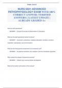 NURS 6501-ADVANCED  PATHOPHYSIOLOGY EXAM WITH 100&percnt;  CORRECT ANSWER &lpar;VERIFIED  ANSWERS&rpar; &vert; LATEST UPDATE &vert;  ALREADY GRADED A&plus;