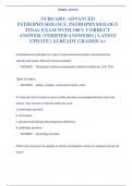 NURS 6501- ADVANCED  PATHOPHYSIOLOGY&comma; PATHOPHYSIOLOGY  FINAL EXAM WITH 100&percnt; CORRECT  ANSWER &lpar;VERIFIED ANSWERS&rpar; &vert; LATEST  UPDATE &vert; ALREADY GRADED A&plus;
