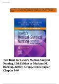 Test Bank For Lewis's Medical-Surgical Nursing 12th Edition Chapter 1-69 BEST COMPLETE VERIFIED STUDY GUIDE 2024