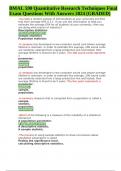 BMAL 590 Quantitative Research Techniques Final Exam Questions With Answers 2024 &lpar;GRADED&rpar;