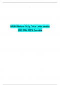 NR565 Midterm Study Guide Latest Version 2023 2024 100% Complete